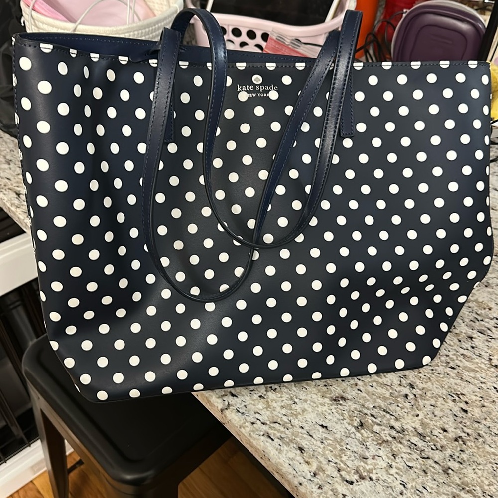 Leather authentic Kate spade tote